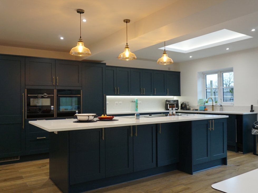 Stunning single storey rear extension with luxury kitchen, bi-folding doors and underfloor heating in Westcroft