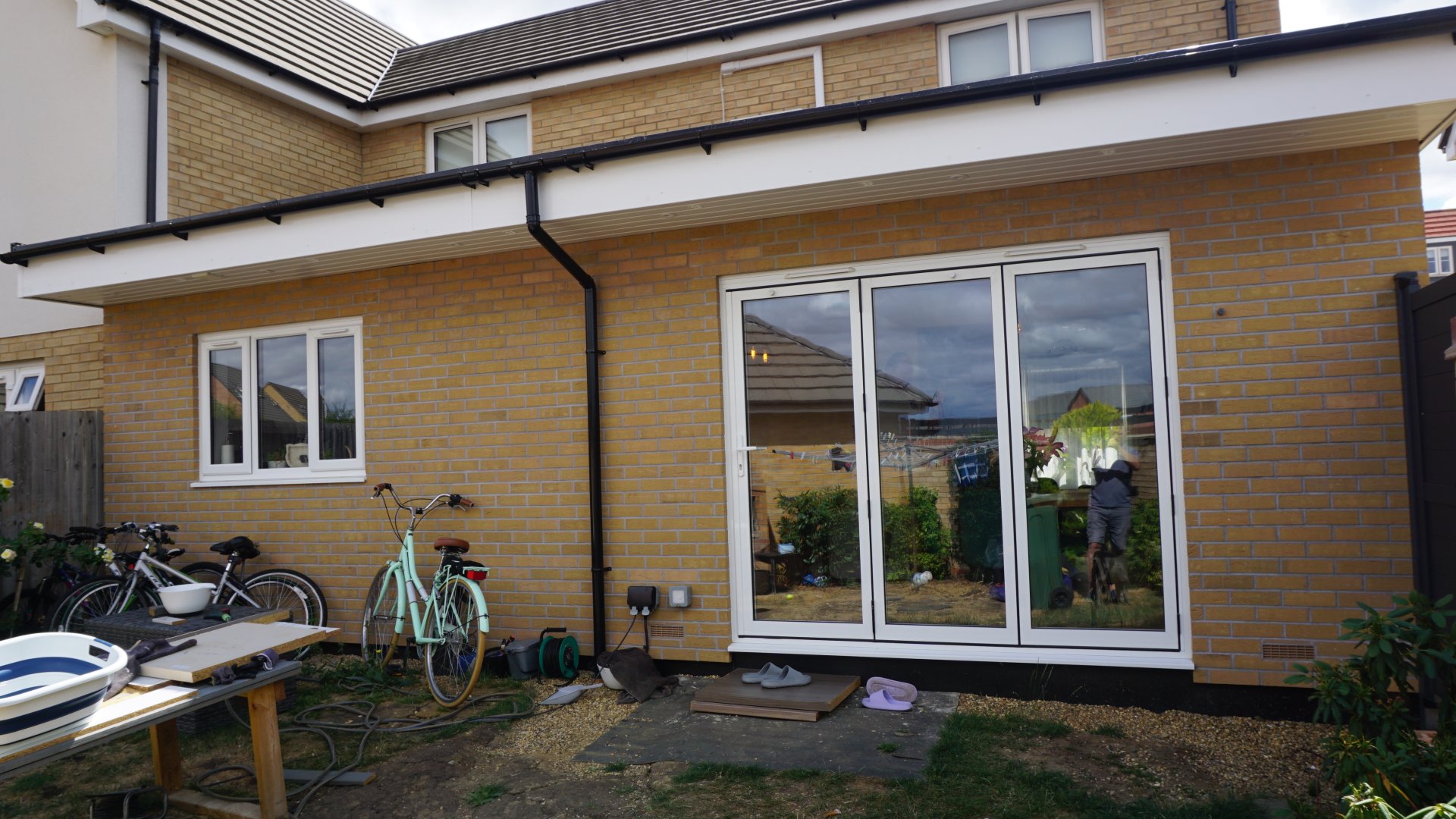 Spacious open plan kitchen diner created by Spectra home extension in Glebe Farm, Milton Keynes